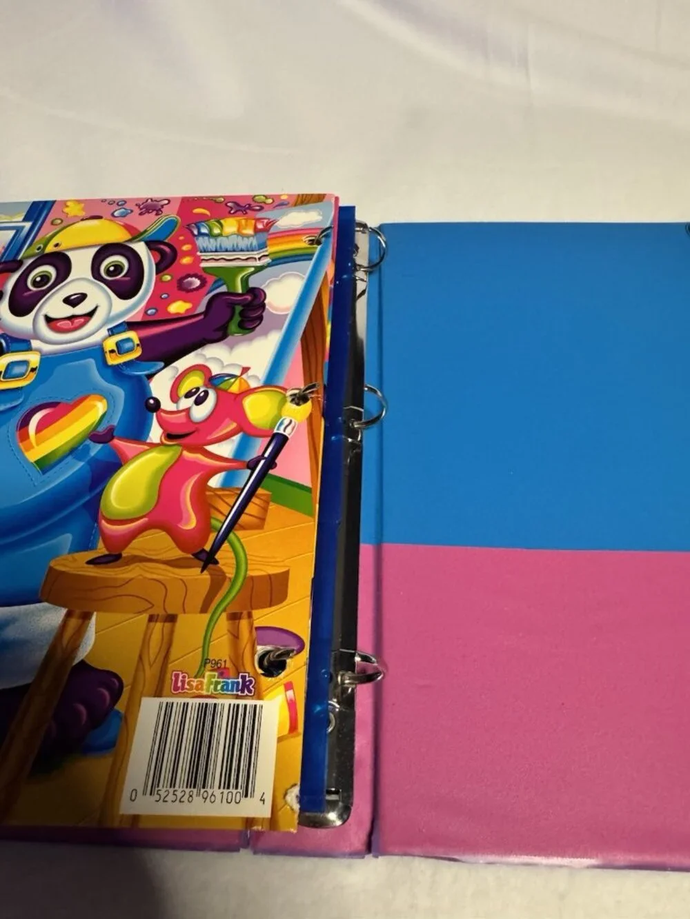 Vintage Lisa Frank Princess Pearl Dog Trapper Keeper Binder Folders Stickers Lot